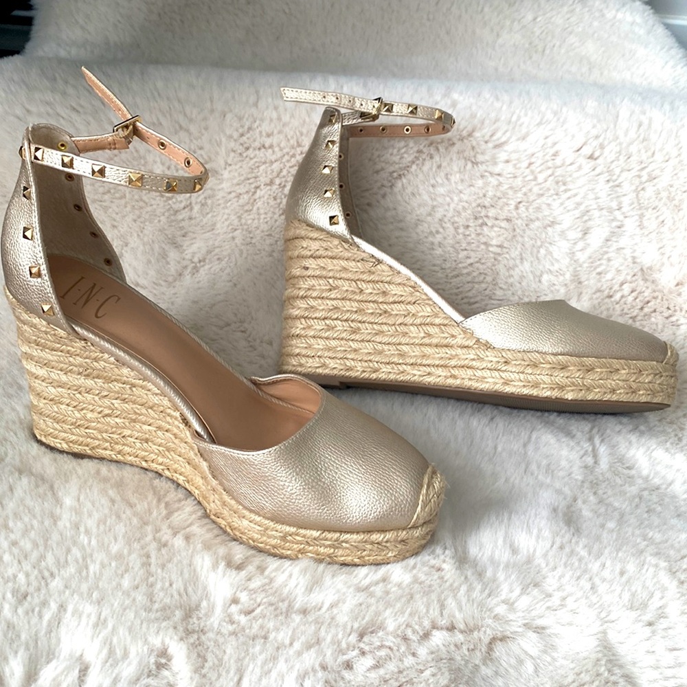 INC Espadrille in Smooth Gold